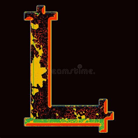 Decorative Grunge Lettercustom Vector Font Stock Vector