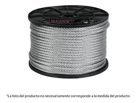 Cable Acero X Hilos Mt Fiero Color Plateado Env O Gratis