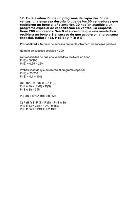 Estadistica Ejercicio En La Evaluaci N De Un Programa De