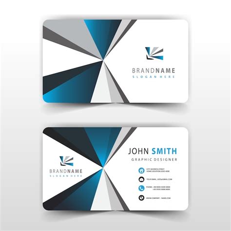 Free Vector Simple Visit Card Design