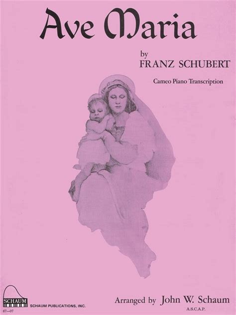 Franz Schubert Ave Maria Klavier Buch Schaum Publications Im