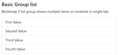 Bootstrap 5 List Groups Javatpoint