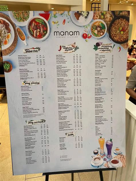 Manam Menu Philippines Philippine Menus