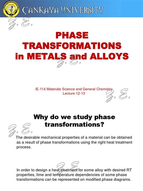 Phase Transformations in Metals and Alloys: IE-114 Materials Science ...