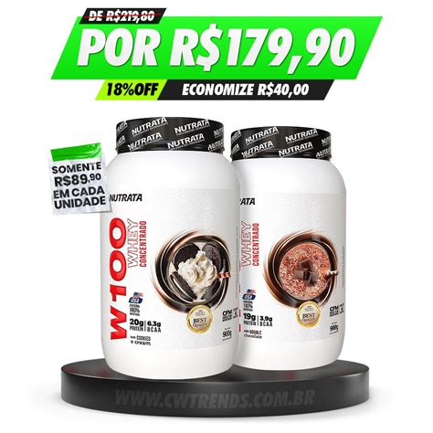 Oferta Exclusiva Da Nutrata 1 8kg W100 Whey Protein Concentrado 2x