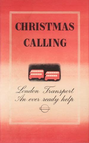 Lt Christmas Calling London Transport Eckersley Original Vintage