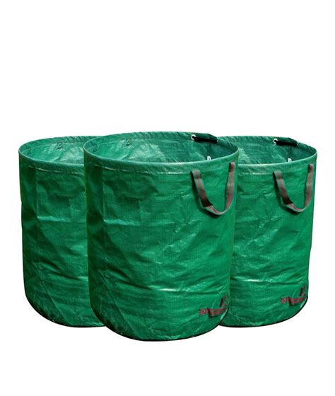 FLORA GUARD 3-Pack 72 Gallons Reusable Garden Waste Bags,Heavy Duty ...