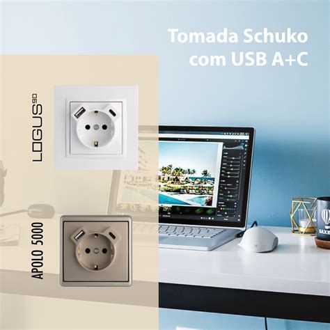 Efapel Tomada Schuko Usb Barcelt Cnica