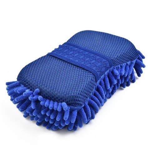 Blue Microfiber Car Wash Sponge For Superior Lint Free Cleaning