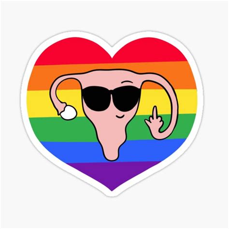 Pride Middle Finger Uterus Sticker For Sale By Mermaidssparkle