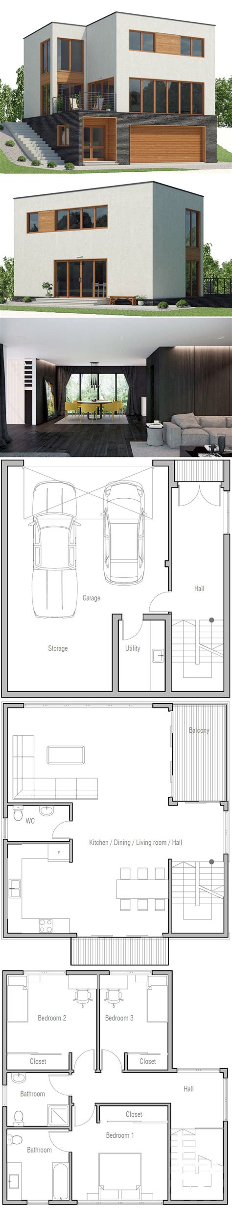 Planta De Casa Casa Moderna Planos De Casa Contemporary House Plans