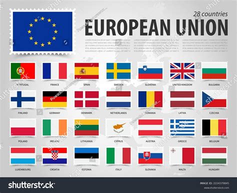 European Union Eu Membership Country Flag Stock Vector (Royalty Free ...