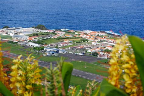 Airport in Santa Cruz Das Flores, Flores Island, Azores, Portugal Editorial Photo - Image of ...