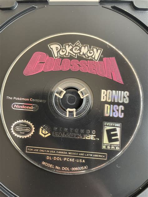 Pokemon Colosseum Bonus Disc Nintendo Gamecube W Jirachi Insert Rare