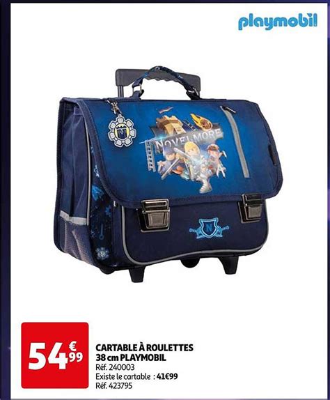 Promo Cartable à Roulettes 38 Cm Playmobile chez Auchan iCatalogue fr