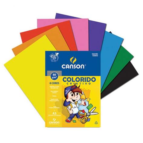 Bloco Colorido Ofício A4 8 Cores 32 Folhas Nova Cultura Papelaria