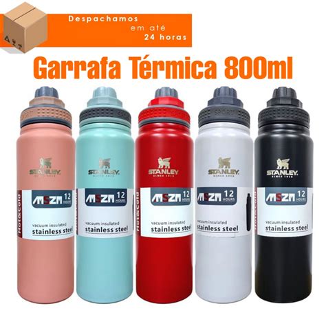 Garrafa Térmica de Academia 800ml De Aço Inoxidável Isolamento