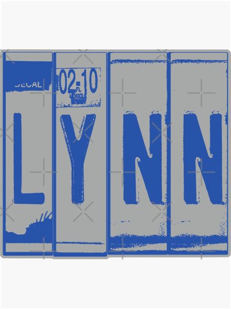 Lynn License Plate Sticker For Sale By Csachs Redbubble