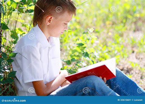 Livro De Leitura Do Menino Imagem De Stock Imagem De Menino 32615601