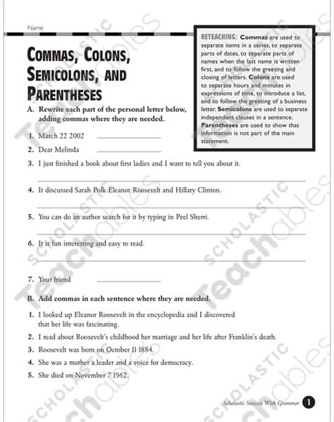 Semi Colons And Colons Worksheet Live Worksheets Worksheets Library