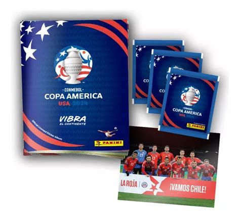 Kit Lbum Pack Lbum Tapa Blanda Sobres Copa America Panini Azul