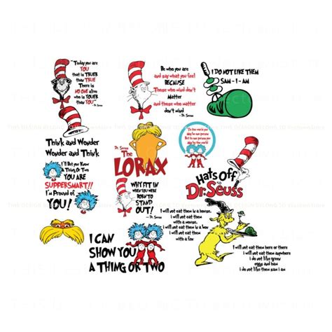 Bundle Dr Seuss Quotes Svg