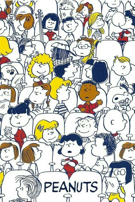 An Image Of Many People With The Words Peanuts On Them