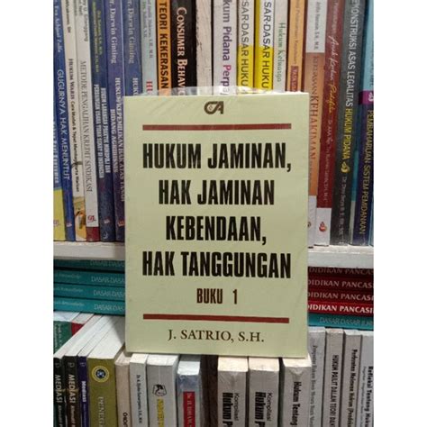 Jual Hukum Jaminan Hak Jaminan Kebendaan Hak Tanggungan Buku Shopee