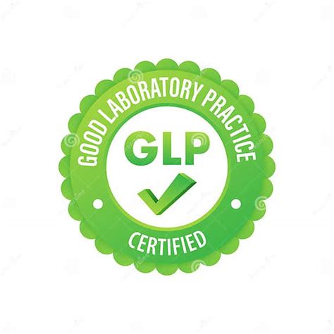 Glp Good Laboratory Practice Certified Sign Label Vector Stock