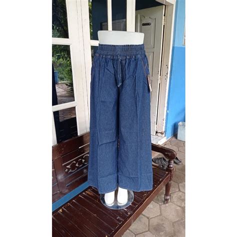 Jual Celana Wanita Kulot Snow Jeans Premium Kekinian Pinggang Karet