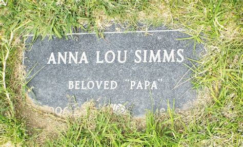 Anna Lou Upchurch Simms Find A Grave Memorial