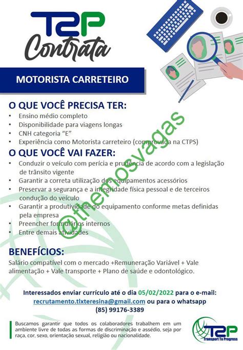 Motorista Teresina Pi Vaga S Themos Vagas Empregos E