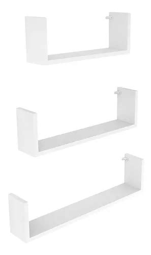 Kit Nicho Prateleira U Branco Mdf Decorativo Parcelamento