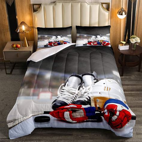 Amazon Erosebridal Ice Hockey Comforter Set Twin Hockey Player