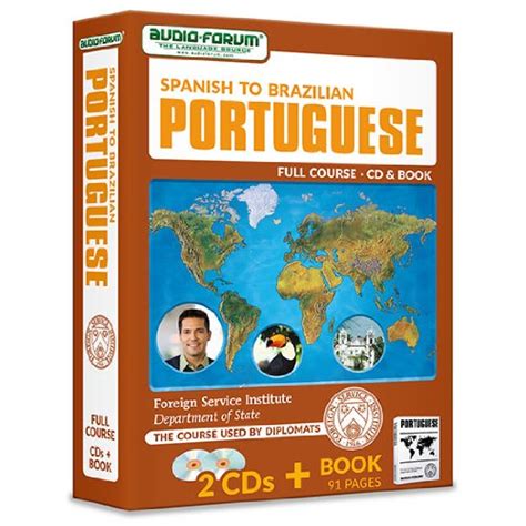 Amazon FSI Spanish To Brazilian Portuguese 2 CDs Book