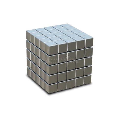 3d Illustration Metal Cube Stock Image Illustration Of Magnetic 81965853