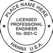 Professional Engineer Rubber Stamps Hawaii