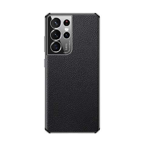 Genuine Leather Camera Protection Back Case For Samsung S S Ultra