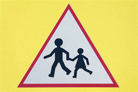 Child Crossing Sign Silhouettes Stock Photos Pictures And Royalty Free