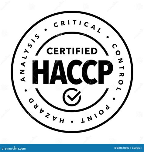 HACCP Hazard Analysis Critical Control Point Food Safety Certified