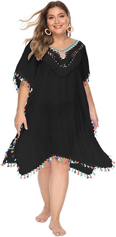 Plus Size Dresses For Women Bikini Tassle Beach Dress Woman Cover Up