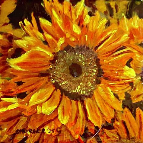 Solo Sunflower Painting By Gary Springer Fine Art America