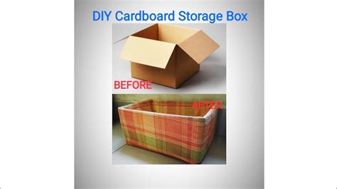 Easy Diy Cardboard Storage Box Cardboard Box Organizer Storage Box