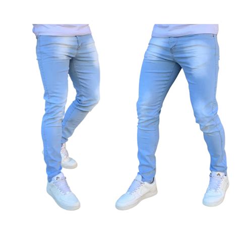 Cal A Skinny Jeans Masculina Clara Lycra Desconto No Pre O