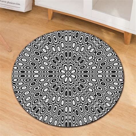 Tapis De Vision St R O D Oemg Jy Tapis Rond Motif Pi Ge Tourbillon