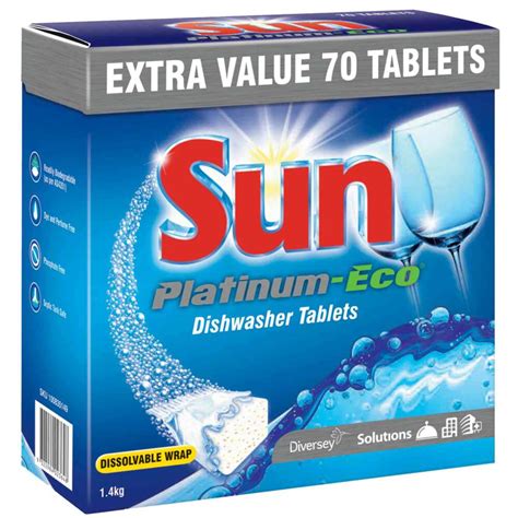 Sun Platinum Eco Dishwasher Tablets Rapidclean