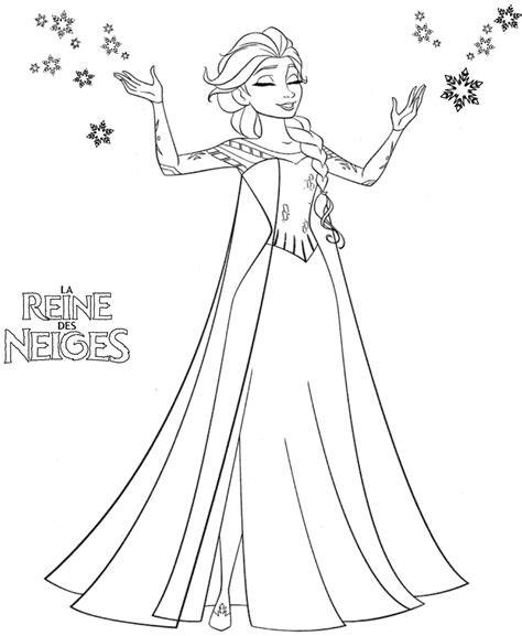 Coloriage A Imprimer La Reine Des Neige Elsa Gratuit Et Colorier