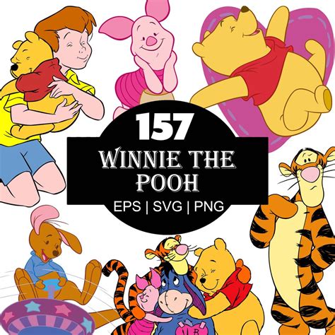 Winnie The Pooh Bundle SVG Pooh SVG Bundle Bundle Layered Svg Winnie