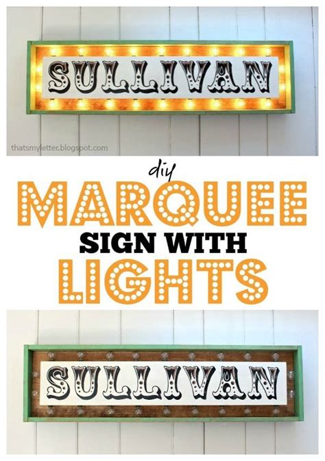 DIY Marquee Sign with Lights | Marquee sign, Cool wall decor, Lights