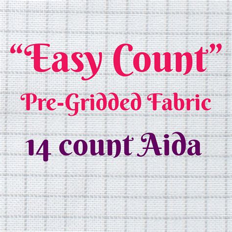 Easy Count Aida Cloth 14 Count Pre Gridded Cross Stitch Fabric Magic